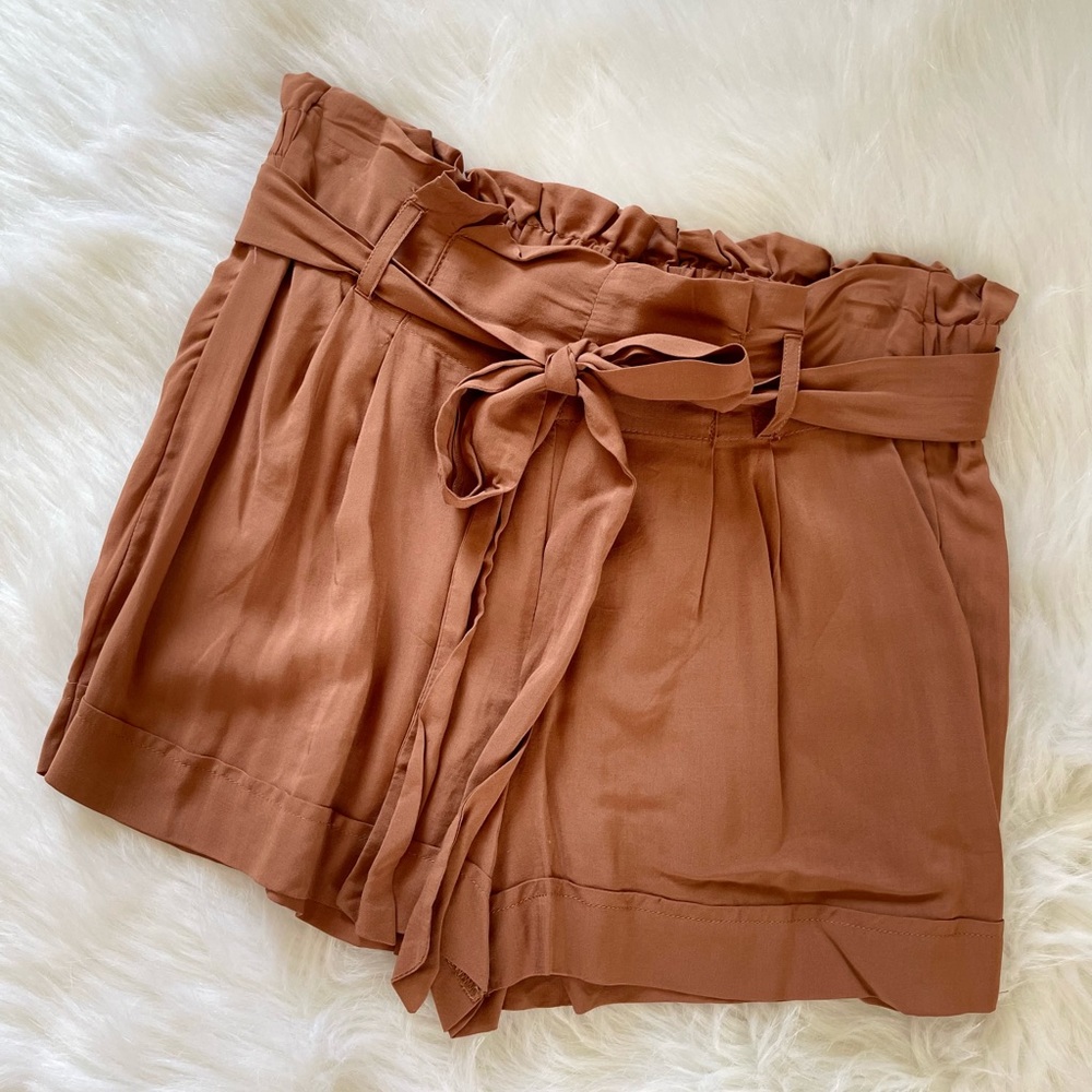 High Waisted Paperbag Shorts